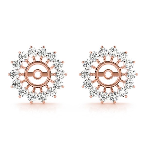 0.56 Ct Lab-Created Round Cut Sienna Ear Jackets & Climbers Diamond Earrings in Silver 925