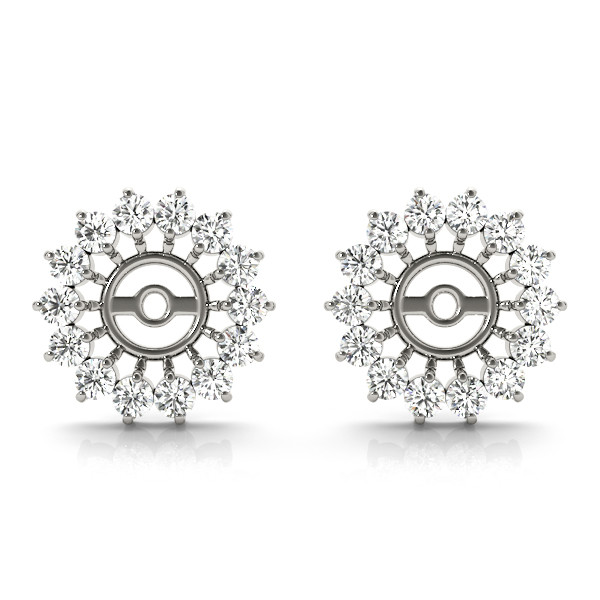 0.56 Ct Lab-Created Round Cut Sienna Ear Jackets & Climbers Diamond Earrings in Silver 925