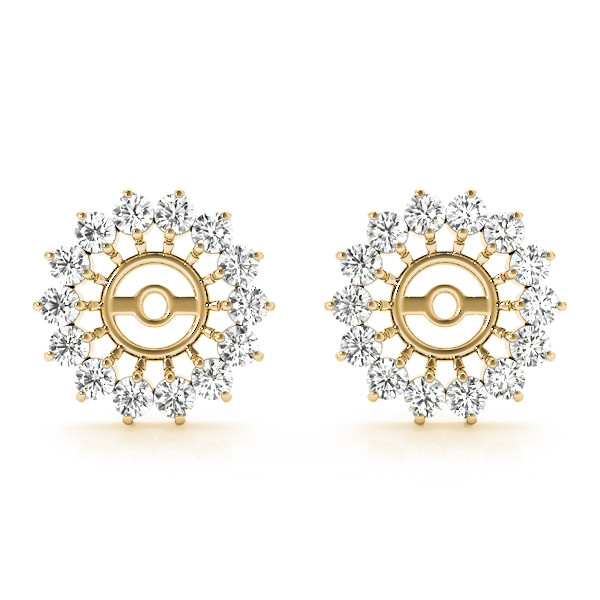 0.56 Ct Lab-Created Round Cut Sienna Ear Jackets & Climbers Diamond Earrings in Silver 925