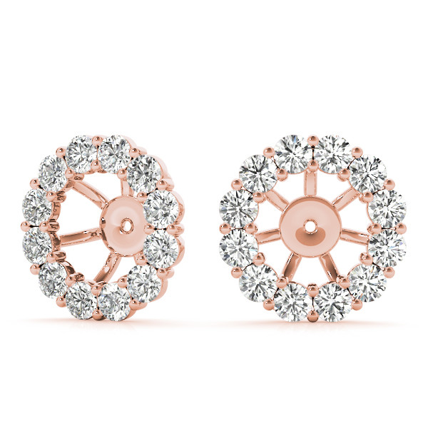 0.66 Ct Lab-Created Round Cut Laurie Ear Jackets & Climbers Diamond Earrings in Silver 925