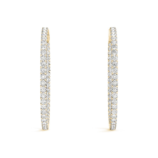 1 Ct Lab-Created Round Cut Freya  Hoop Diamond Earrings in Silver 925