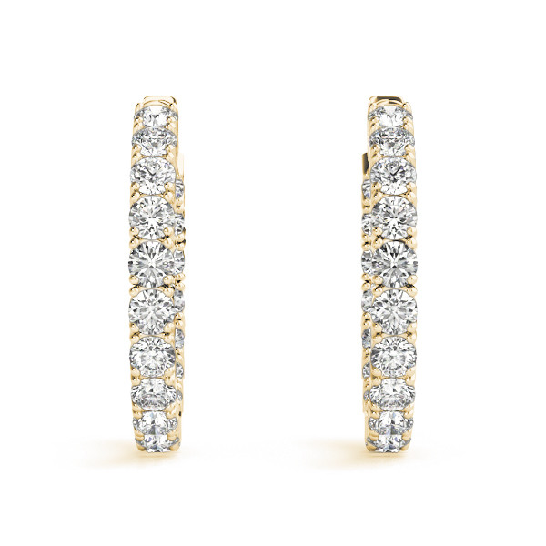 3.6 Ct Lab-Created Round Cut Bonnie  Hoop Diamond Earrings in Silver 925