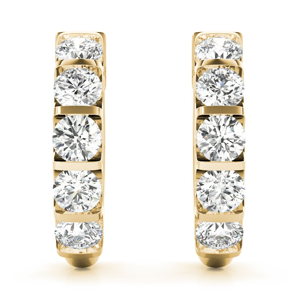 0.25 Ct Lab-Created Round Cut Brooke  Hoop Diamond Earrings in Silver 925