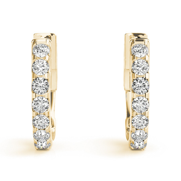 0.28 Ct Lab-Created Round Cut Antea Hoop Diamond Earrings in Silver 925