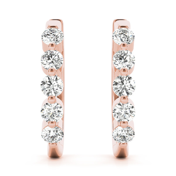 0.25 Ct Lab-Created Round Cut James Hoop Diamond Earrings in Silver 925