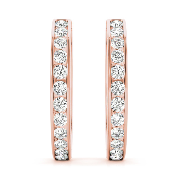 0.24 Ct Lab-Created Round Cut Maisy Hoop Diamond Earrings in Silver 925