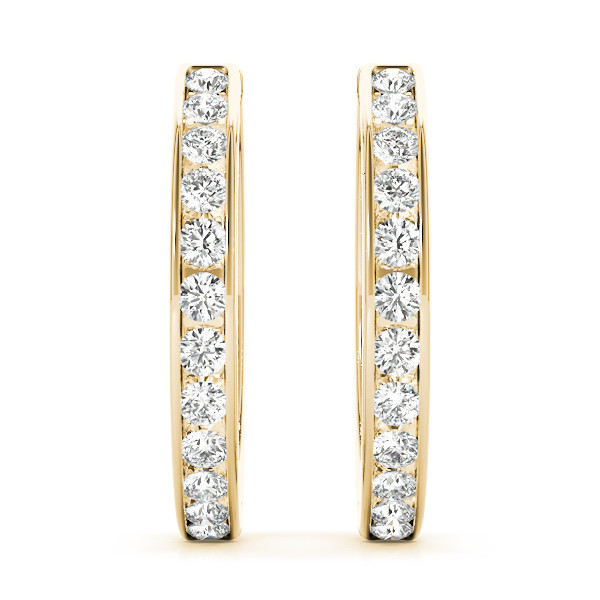 0.24 Ct Lab-Created Round Cut Maisy Hoop Diamond Earrings in Silver 925