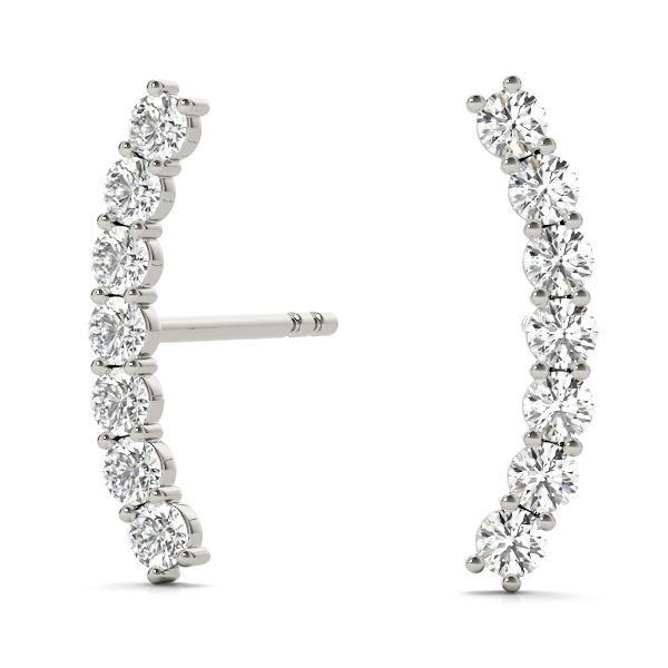 0.28 Ct Lab-Created Round Cut Alfie Studs Diamond Earrings in Silver 925