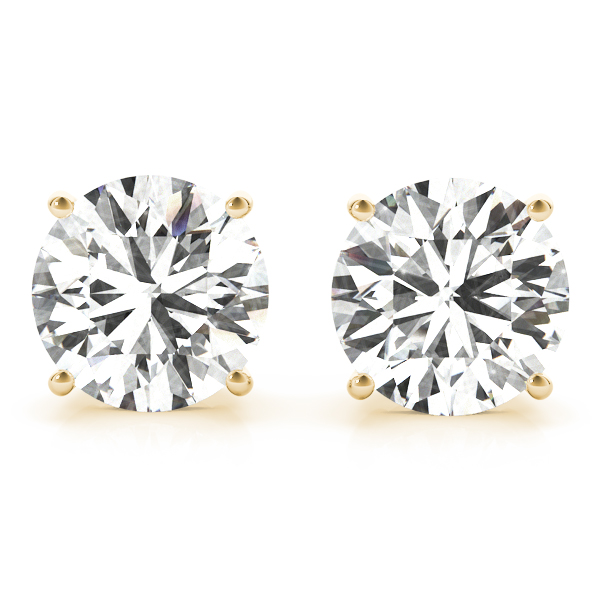 0.1 Ct Lab-Created Round Cut Rheena  Studs Diamond Earrings in Silver 925