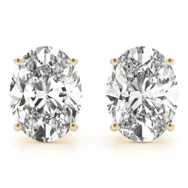 0.2 Ct Lab-Created Oval Cut Vincia  Studs Diamond Earrings in Silver 925