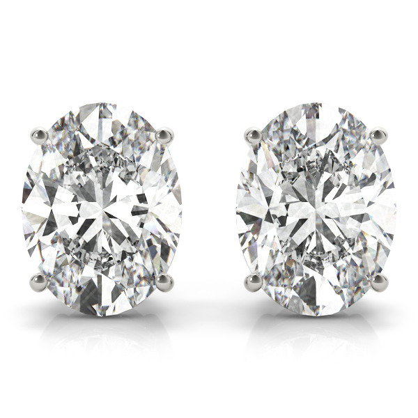 0.2 Ct Lab-Created Oval Cut Vincia  Studs Diamond Earrings in Silver 925