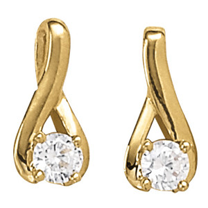 0.66 Ct Natural Round Cut Elsi Diamond Designer Earrings in Silver 925