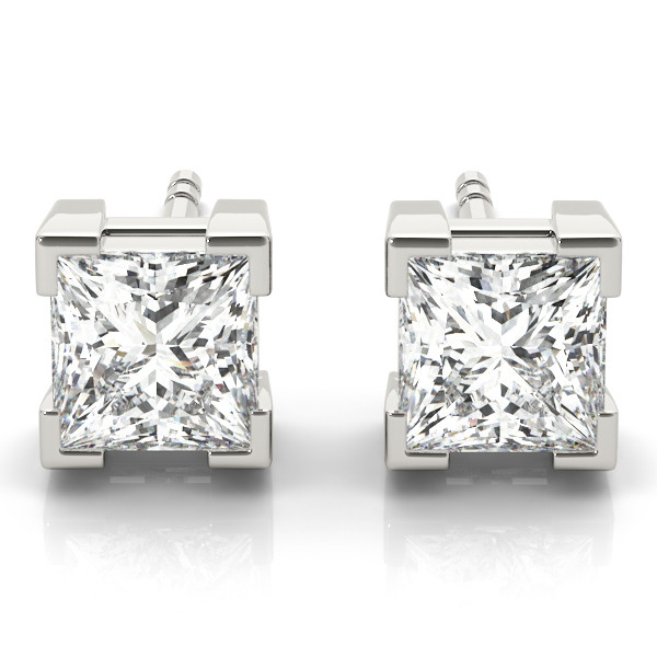 0.1 Ct Natural Diamond Cushion Cut Eriel Studs Earrings in Silver 925