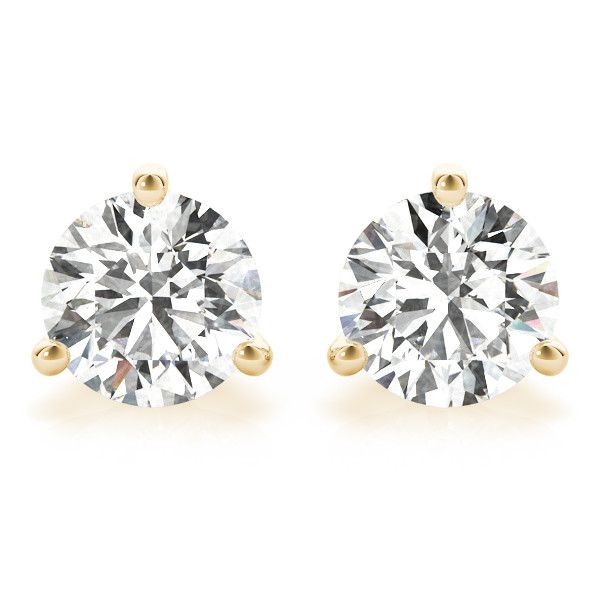 0.1 Ct Natural Diamond Round Cut Elivia Studs Earrings in Silver 925