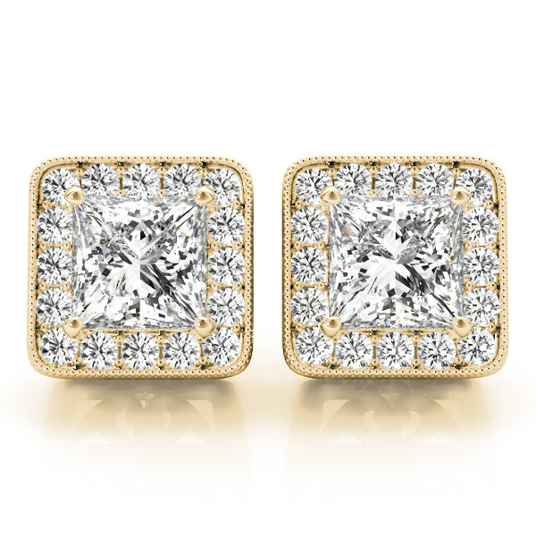 0.5 Ct Natural Cushion Cut  Eteri Diamond Designer Earrings in Silver 925