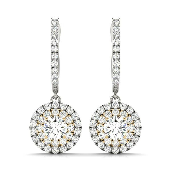 0.12 Ct Natural Diamond Round Cut Enitan Womens Drop Earrings in Silver 925