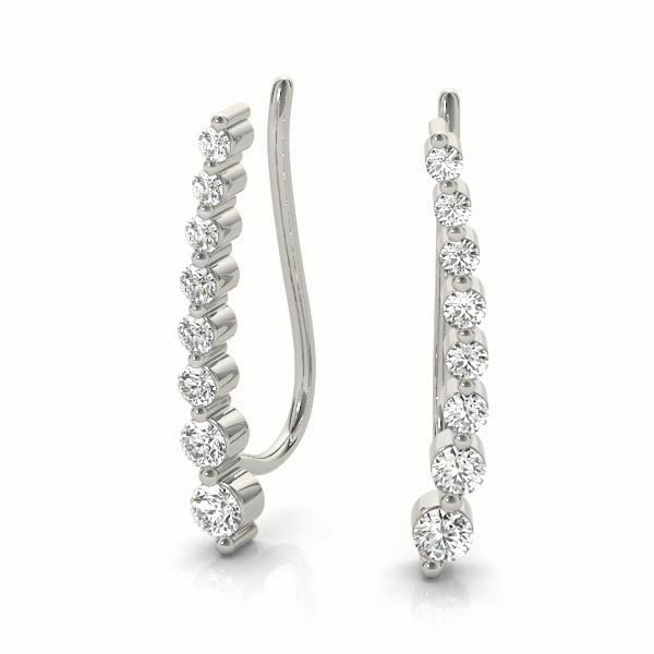 0.24 Ct Lab-Created Round Cut Belle Diamond Earrings in Silver 925