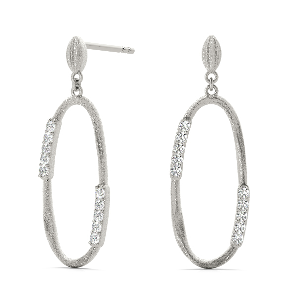 0.1 Ct Lab-Created Round Cut Daniel Designer Diamond Earrings in Silver 925