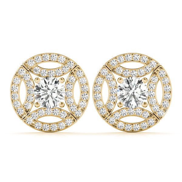 1.44 Ct Natural Round Cut Essi Halo Diamond Earrings in Silver 925