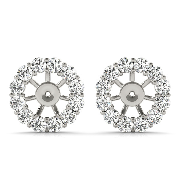 0.5 Ct Natural Diamond Round Cut Greta Ear Jackets & Climbers in Silver 925