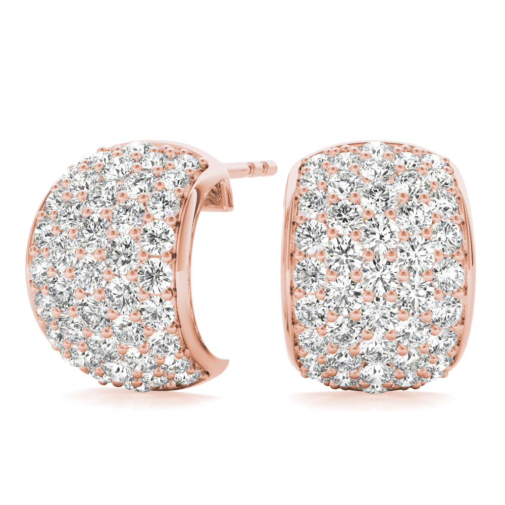 1 Ct Lab-Created Round Cut Florence Studs Diamond Earrings in Silver 925