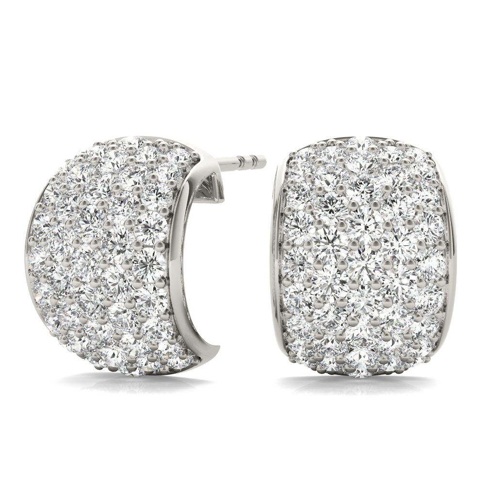 1 Ct Lab-Created Round Cut Florence Studs Diamond Earrings in Silver 925