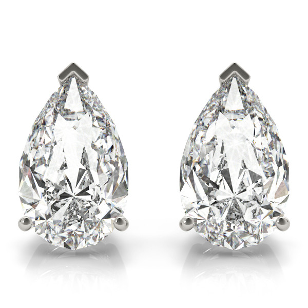 0.2 Ct Natural Diamond Pear Cut Eda Studs Earrings in Silver 925