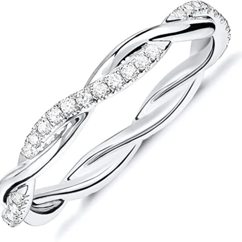 0.25 - 0.50 Carat Lab-Created Eternity Diamond Rings