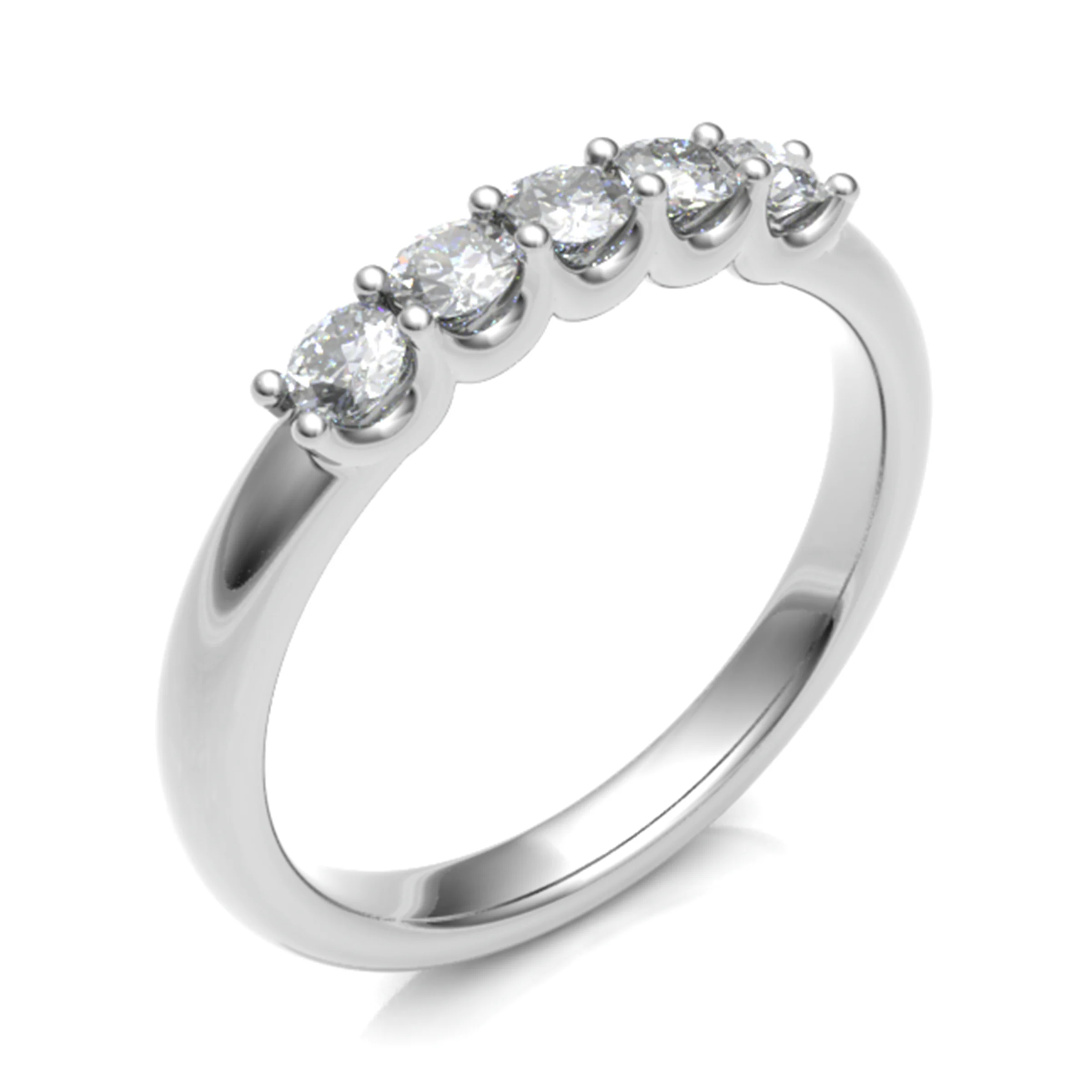 0.20 - 1.00 Carat Lab-Created 5 Stone Diamond Rings