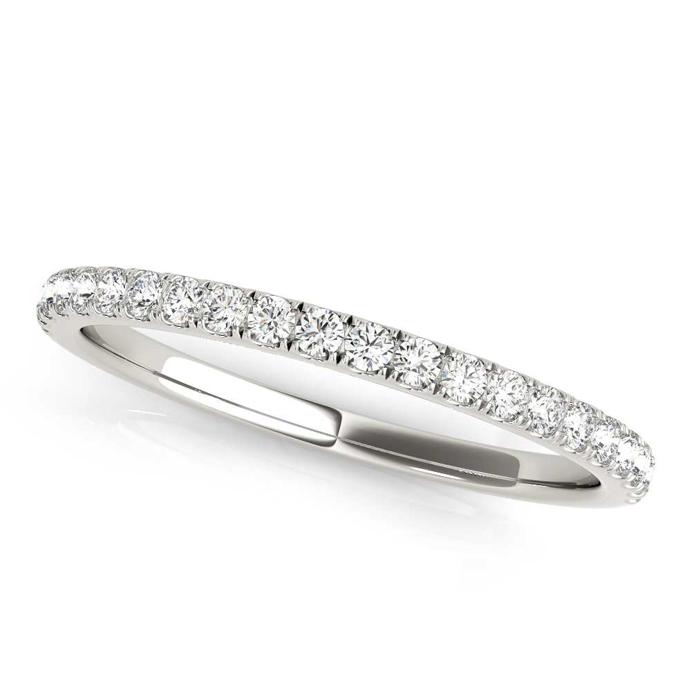 0.33 Ct Lab-Created Round Cut Sharmee Eternity Diamond Rings in 9K White Gold