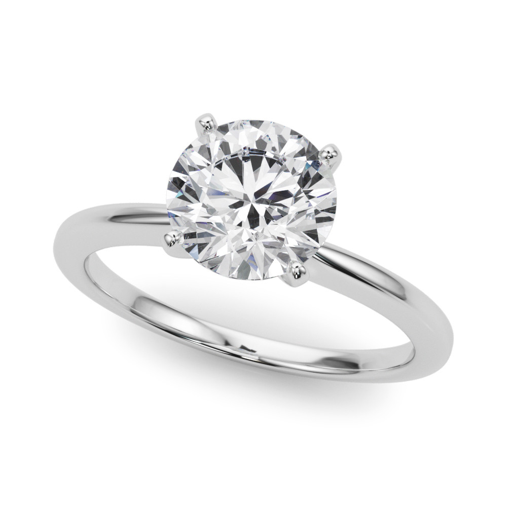 0.9 Ct Natural Diamond Round Cut Lacey  in 9K White Gold