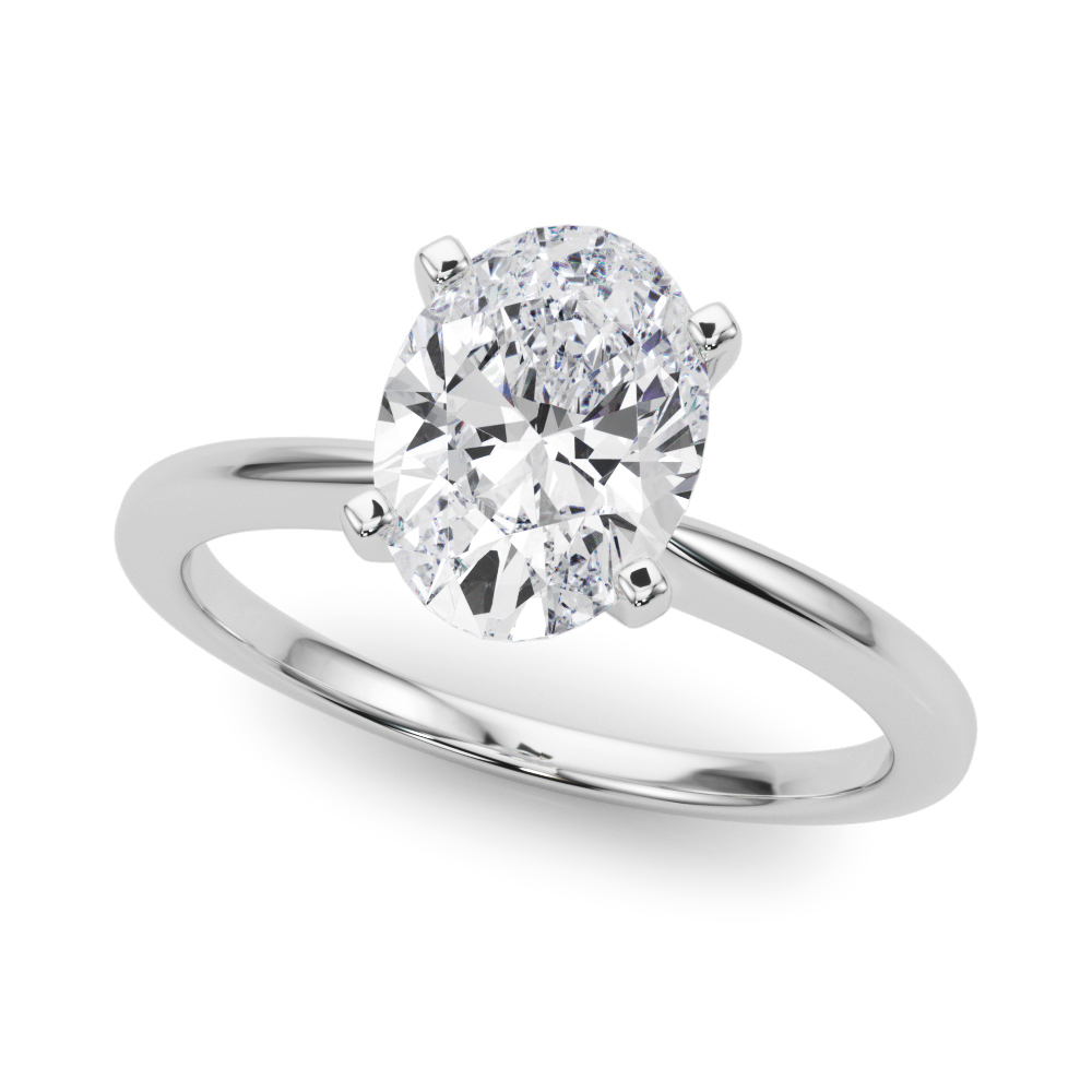 1 Ct Lab-Created Diamond Oval Cut Tovah  in 14K White Gold