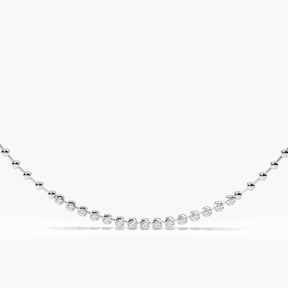 2.80 Carat Natural Diamond  Tennis Necklaces