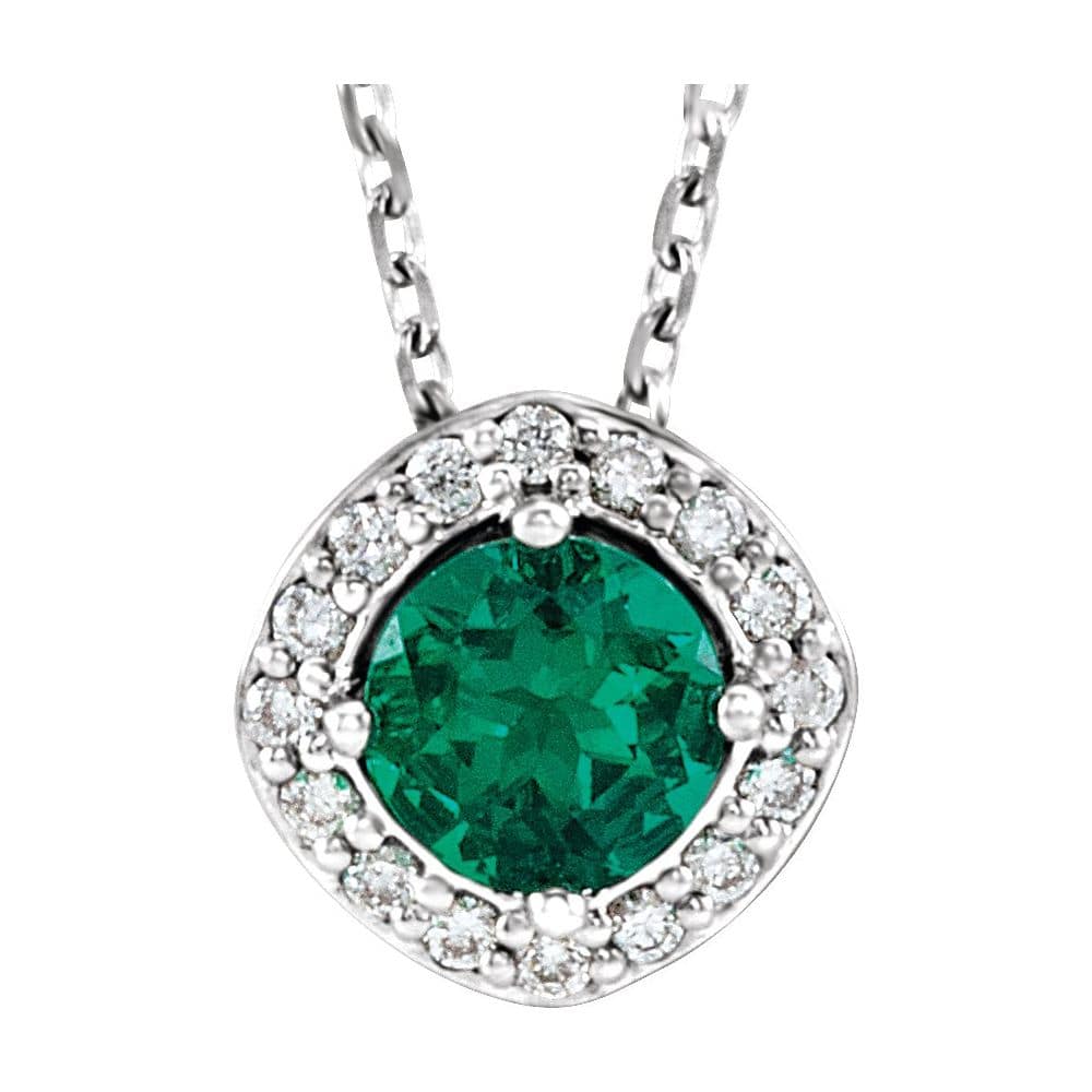 0.16 Carat Emerald Pendants Necklaces