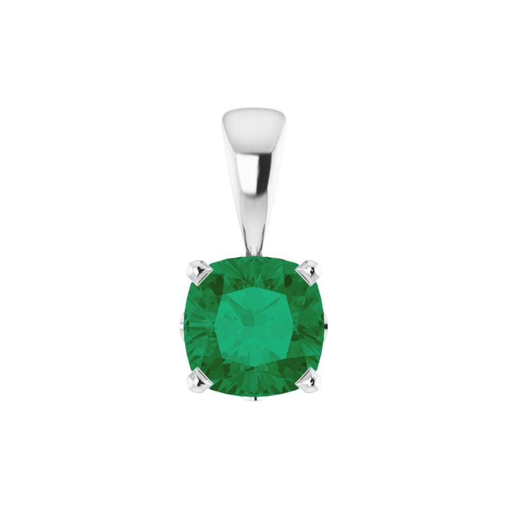 0.75 Carat Emerald Pendants Necklaces