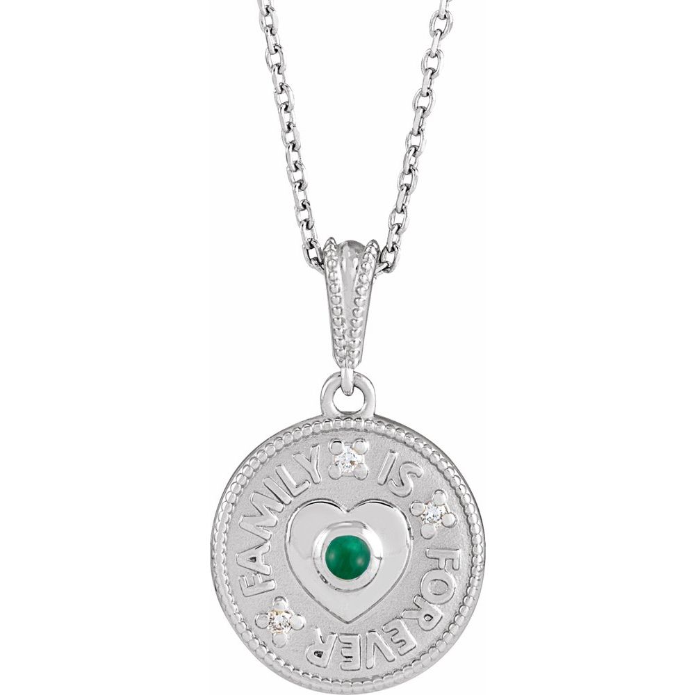 0.12 Carat Emerald Pendants Necklaces