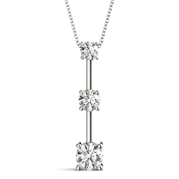 0.26 Ct Lab-Created Diamond Round Cut Jaxson Designer Pendants Necklaces in Silver 925