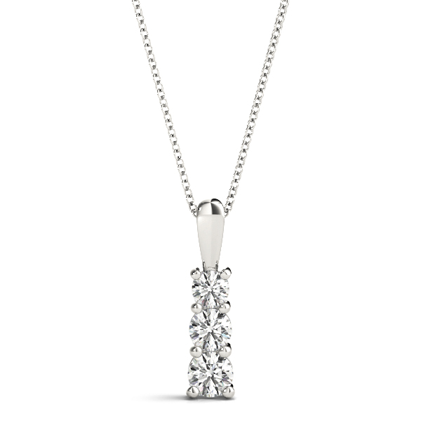 0.18 Ct Lab-Created Diamond Round Cut Stanley Designer Pendants Necklaces in Silver 925