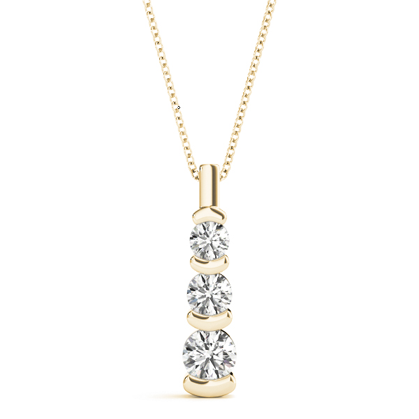 0.26 Ct Lab-Created Diamond Round Cut Edwin  Designer Pendants Necklaces in Silver 925