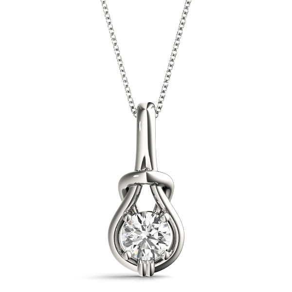 0.25 Ct Lab-Created Diamond Round Cut Wilfred  Designer Pendants Necklaces in Silver 925