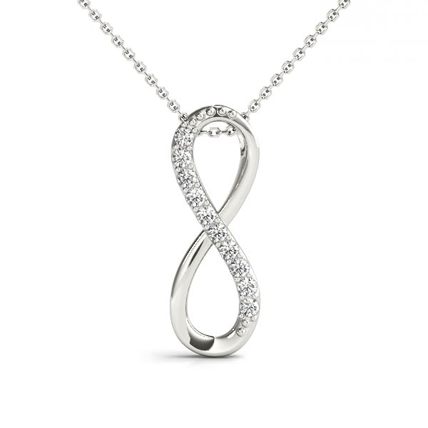 0.1 Ct Lab-Created Diamond Round Cut Owen  Designer Pendants Necklaces in Silver 925