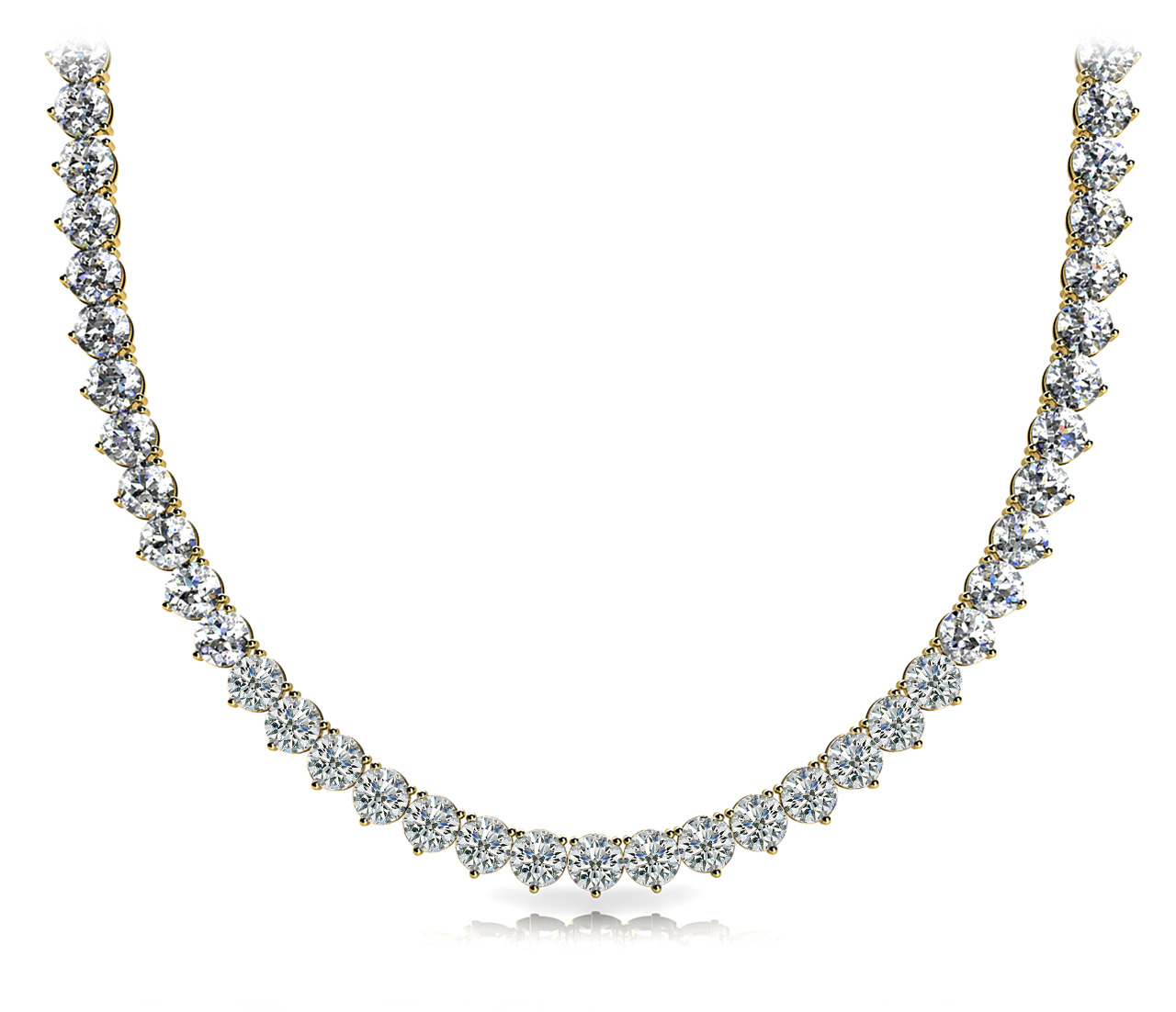 13 Ct Natural Round Cut Vashti  Diamond Necklaces in Silver 925