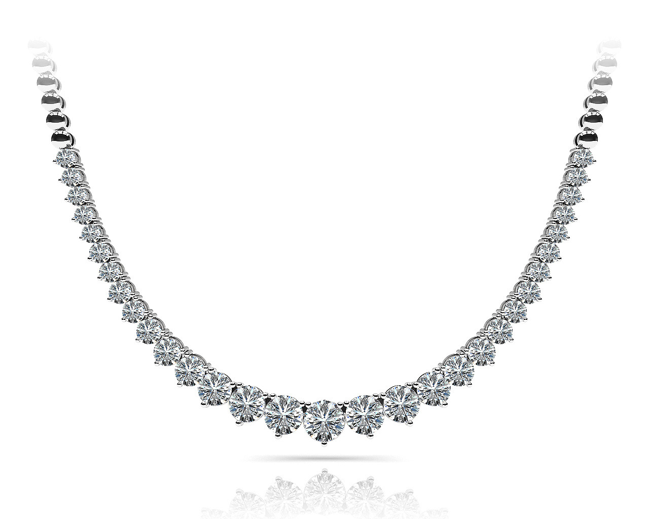 2 Ct Natural Round Cut Viaana  Diamond Necklaces in Silver 925