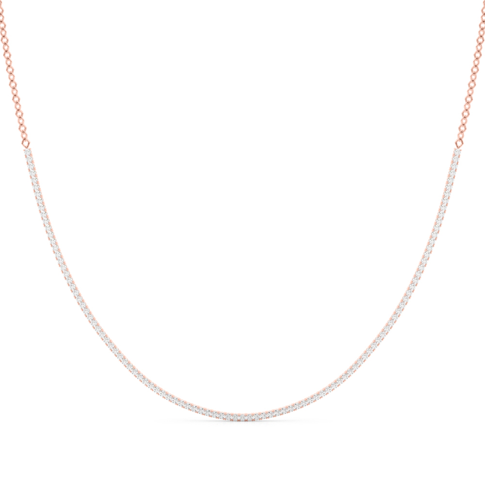 3 Ct Natural Round Cut Veya  Diamond Necklaces in Silver 925