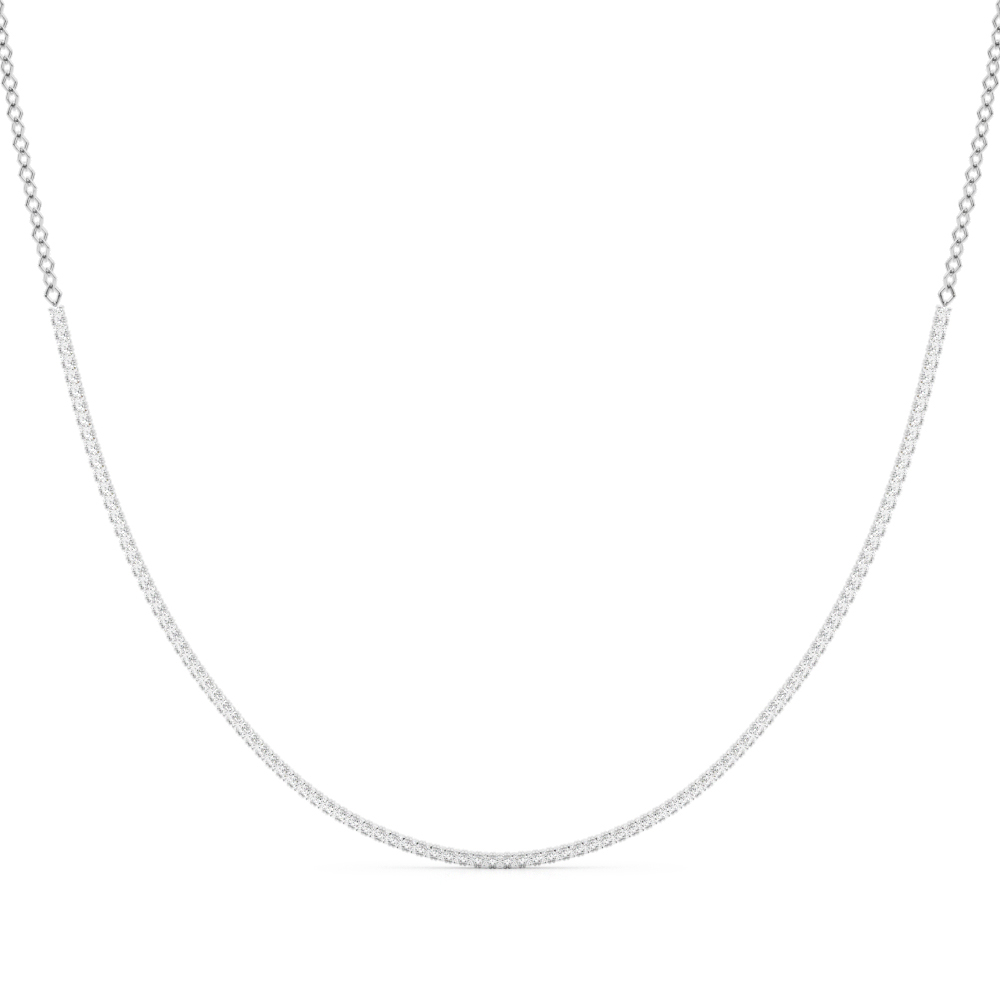 3 Ct Natural Round Cut Veya  Diamond Necklaces in Silver 925