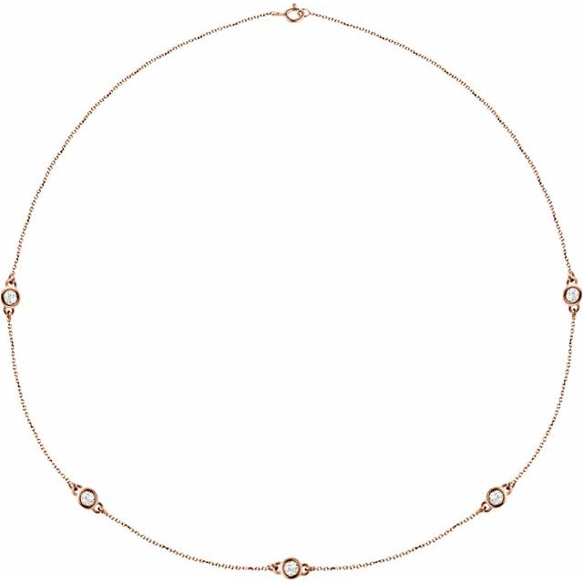 0.2 Ct Natural Diamond Round Cut  Necklaces in Silver 925