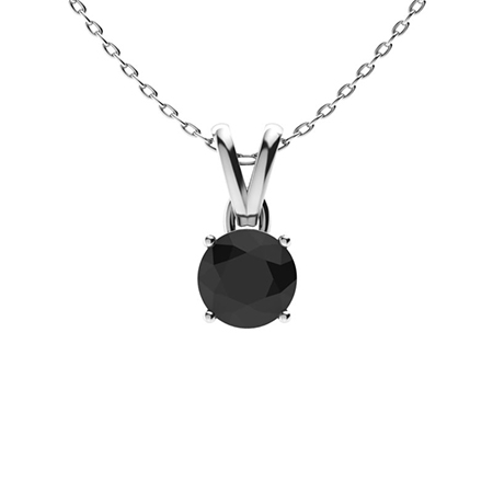 0.50 - 1.75 Carat Black Diamond Pendants Necklaces