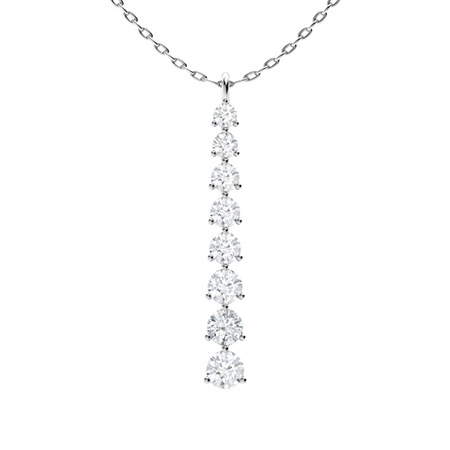 0.50 - 1.00 Carat Natural Diamond Journey Pendants Necklaces