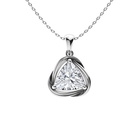 0.90 - 1.10 Carat Natural Diamond Delicate Pendants Necklaces