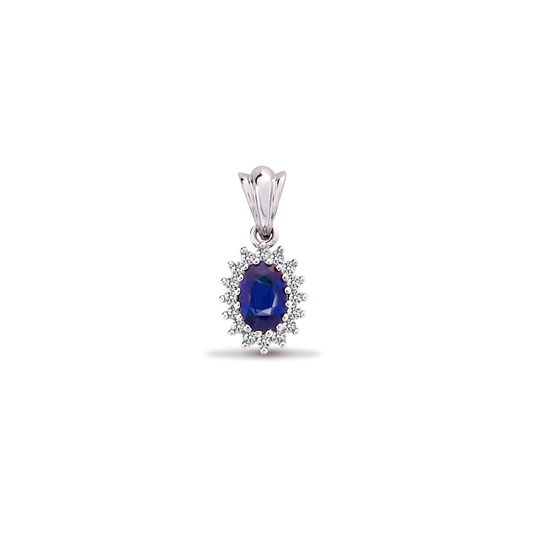 0.25 Carat Blue Sapphire Pendants Necklaces